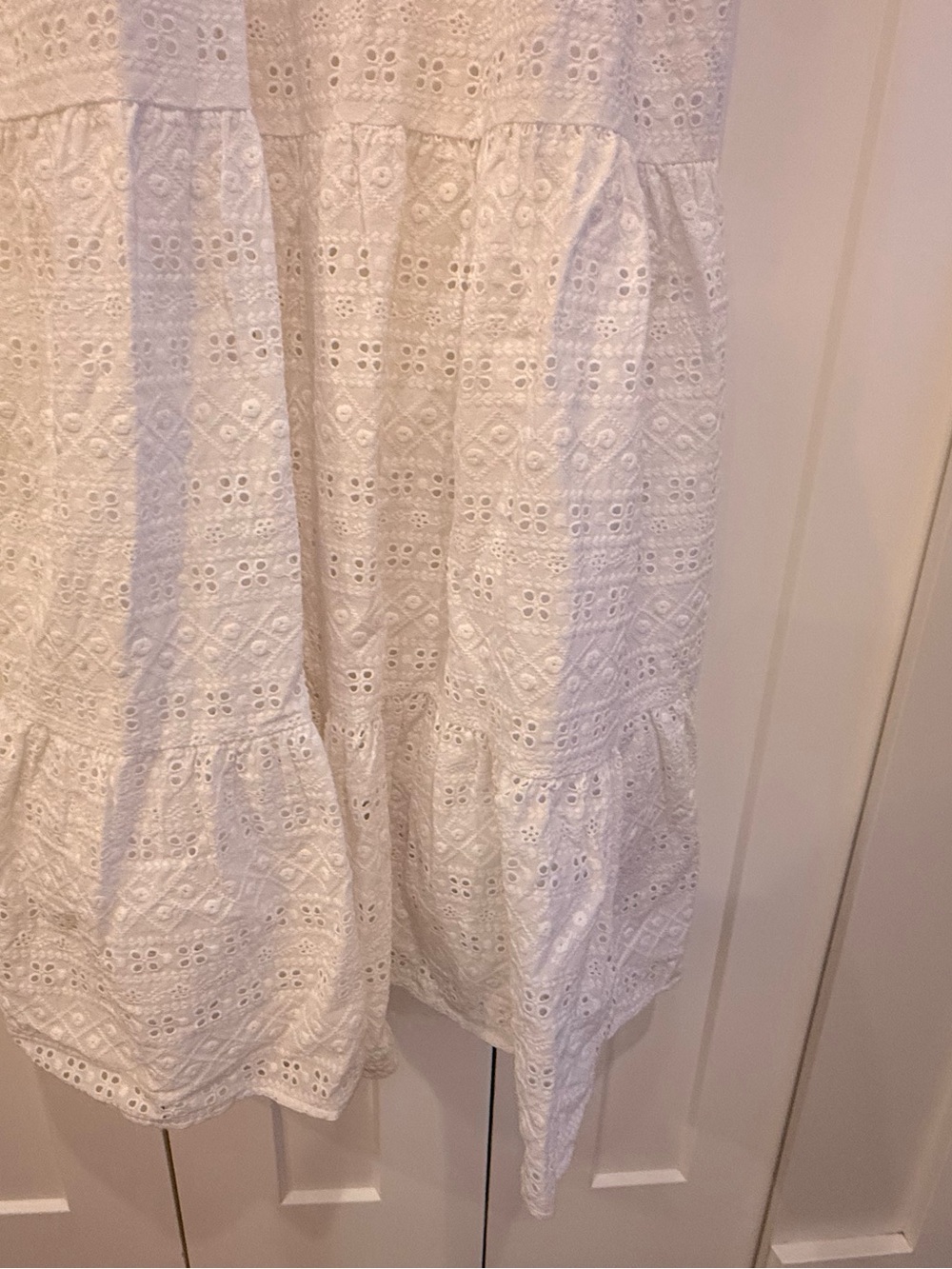 Rebellion White Eyelet Tiered Maxi Dress - Picture 9 of 14